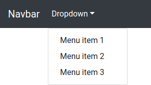 Navbar dropdown menu