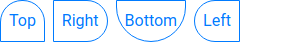 Border rounded pill positions