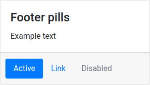 Card footer pills