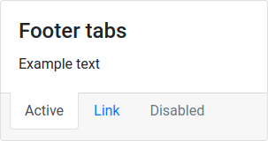 Card footer tabs
