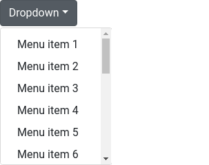 Dropdown scrollable menu