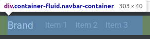 Navbar container