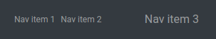 Navbar nav sizes