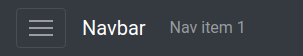 Navbar toggler triple bar