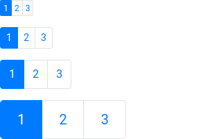 Pagination sizes