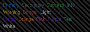 Text opacity colors 